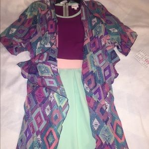 Modest Easter Dress Amelia NWT. Purple and green